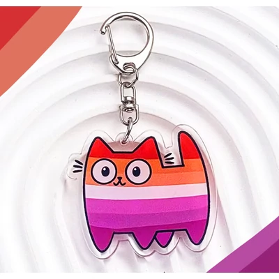 Lesbian cica kulcstartó - Pride kiegészítő