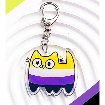 Non-binary kulcstartó - Pride termék
