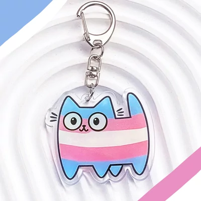 Transexual cica kulcstartó - Pride kiegészítő