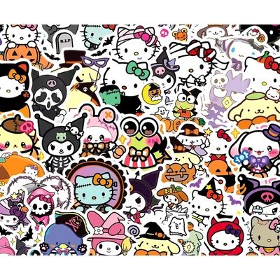 Sanrio halloween-i matrica csomag