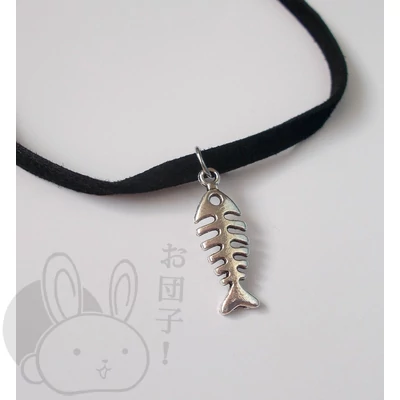 Fishbone fekete nyakpánt 