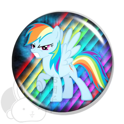 Rainbow Dash kitűző 2