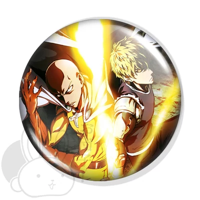 Saitama és Genos kitűző