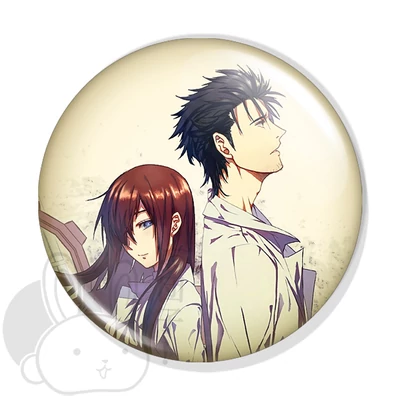 Okabe és Kurisu kitűző