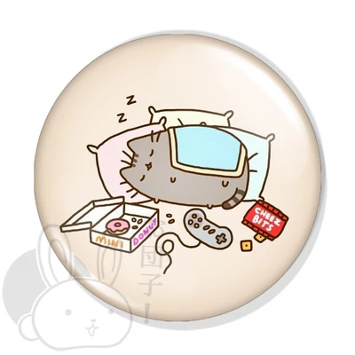 Pusheen cica kitűző 4 