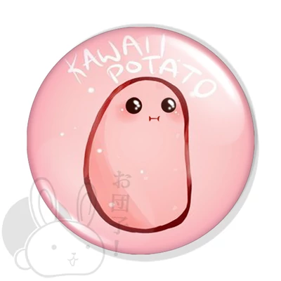 Kawaii potato kitűző 2 