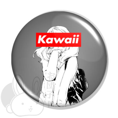 Kawaii manga lány kitűző