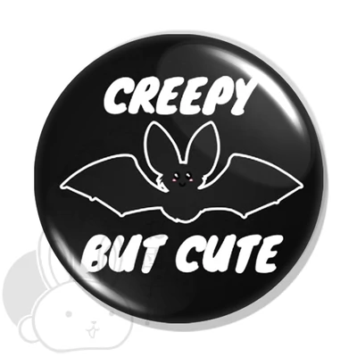 Creepy bat cute kitűző