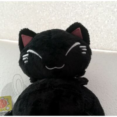 Nemuneko plüss cica fekete színben 2
